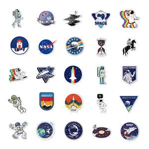 50 Buah Nasa Astronot Luar Angkasa Manusia Luar Angkasa Roket Bulan Bintang Keren Pasang Label untuk Botol Kulkas Bagasi Laptop Stiker Kartun - Product Image 2