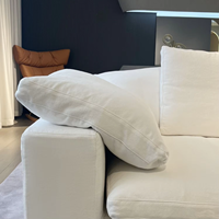 Kabasa mode chaise longue en forme de L canapé modulaire bon tissu Beige meubles de maison canapé confortable blanc nuage ensemble moderne