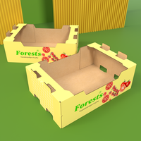 Boîtes en carton ondulé en gros de 5 kg pour fruits et légumes, concombre, cerise, tomate, emballage en carton