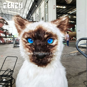 Estatua de gato de simulación <span class=keywords><strong>3D</strong></span> hecha a mano de alta calidad Modelo de Metal interior para Centro Comercial Área Pública Aeropuerto guardería disponible para - Product Image 4