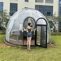 Design moderne Géodésique Transparent Maison préfabriquée en dôme en polycarbonate Logement de glamping pour hôtels