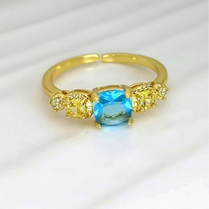 Anello Aperto Regolabile con Dettagli Scintillanti, Design Elegante, Accessori di Moda per Donne - Product Image 3