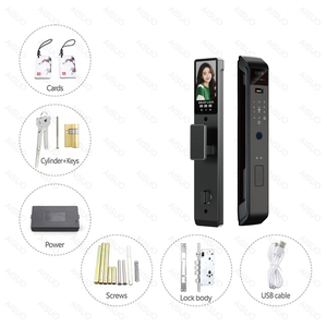 Interphone vidéo en temps réel Tuya Wi-Fi <span class=keywords><strong>Homekit</strong></span>, <span class=keywords><strong>serrure</strong></span> de porte intelligente avec reconnaissance faciale 3D, stockage sur carte mémoire, compatible avec les portes en acier - Product Image 5