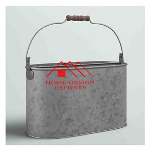 Fiestas Utensilio de granja Servir Ware Holder Galvanizado Diseño elegante Martillado a mano Utensilio de cocina Caddy - Product Image 1