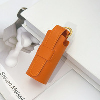 Nouvel Arrivage : Organisateur de Rouge à Lèvres Porte-clés en Cuir, Étui Portable pour Rouge à Lèvres et Brillant à Lèvres pour Femme, Mini Étui Personnalisable