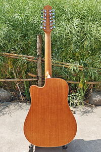Guitarras Electroacústicas de 12 Cuerdas de Caoba Laminada con Acabado Mate Hechas a Mano de la Marca Aiersi con Pastilla 7545 - Product Image 5