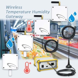 4 Sets Wireless Temperature and Humidity Sensor <b>Remote</b> Temperature & Humidity Monitoring for Food Processing Plants - Product Image 1