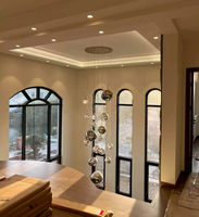 Lustre LED moderne en forme de lave avec abat-jour en aluminium et acrylique finition miroir pour salle à manger, salon, chambre à coucher, duplex