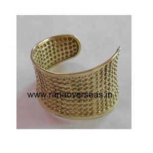 Handcrafted Stylish Intricate Designer Cuff Bracelet Brass Jewelry for Women Adjustable Brass Bangle - Product Image 2