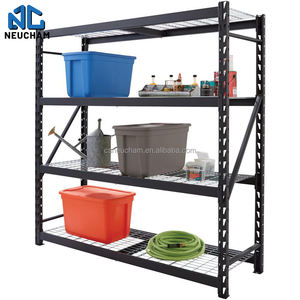 4 레이어 헤비 듀티 창고 선반 랙 차고 보관 랙 가정용 선반 랙 산업용 와이어 메쉬 선반 - Product Image 5