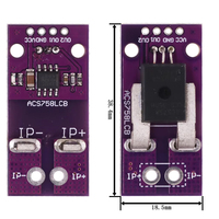 CJMCU-758 ACS758 ACS758LCB-050B-PFF-T Modul Sensor Arus Linear Hall untuk Arduino ACS758LCB-100B-PFF-T 3.3-5V 50A 100A