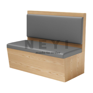 Personalizado barato madera cabina sofá medio redondo venta directa de fábrica occidental bar restaurante mesa y sillas para bar cafetería taberna - Product Image 5