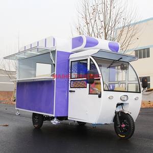 Tricycle mobile personnalisé à 3 roues, en acier inoxydable, pour la vente de snacks, bonbons, chips et glaces, en état neuf, en promotion - Product Image 2