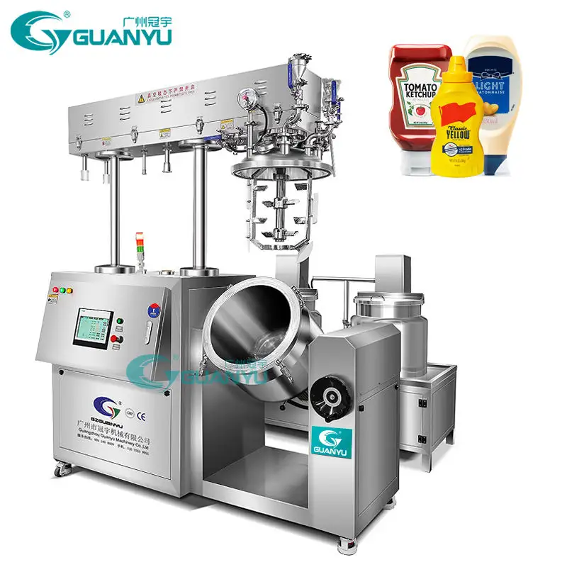 Maquinaria química de alta calidad, máquina mezcladora de loción, crema de elevación hidráulica, mezclador homogeneizador al vacío