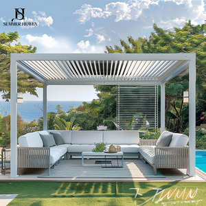 Eléctrico inteligente de lujo terraza pérgola pabellón kits jardín al aire libre de aluminio Guangdong impermeable 3x6 <span class=keywords><strong>metal</strong></span> - Product Image 2
