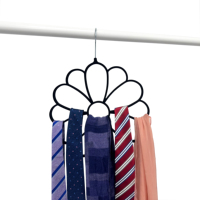 Cintre de rangement en velours en forme de fleur pour cravates, foulards, hijabs et châles – Vente en gros usine