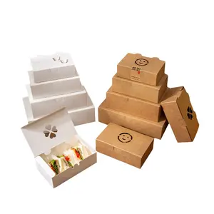 Luxury Foldable Sweet Food Paper Packaging Fried Chicken Take out Cardboard Carrying Box