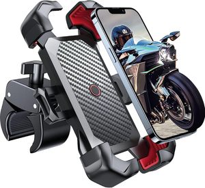 Soporte para Teléfono Móvil en Manillar de Motocicleta, Brazo Mecánico Flexible con Altura Ajustable y Anticorrosión - Product Image 1