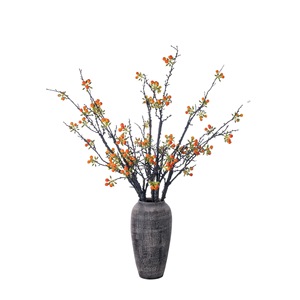 Branche de fruit de la fortune artificielle CallaFloral, orange, en mousse plastique, accessoires de décoration pour mariage et maison - Product Image 5