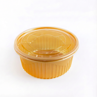 Boîte ronde en plastique PET transparente et scellée pour l'emballage du pain, des hamburgers et des aliments en conserve