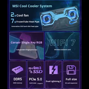 Notebook da Gaming Msi <span class=keywords><strong>Titan</strong></span> 18Pro con Processore Ryzen R9-9955Hx3D Scheda Grafica Full Blood RTX5090 Portatile per E-Sports da 18 Pollici - Product Image 4