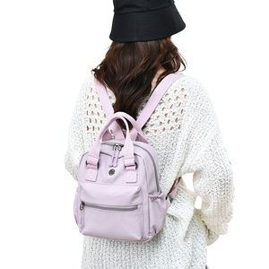 Mode féminine à usage quotidien <span class=keywords><strong>sac</strong></span> à <span class=keywords><strong>dos</strong></span> joli style mini avec tissu doux durable et fermeture à glissière pour le shopping et les voyages - Product Image 1