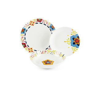 Servizio di Piatti Excelsa 12 Pezzi Tex Mex in Porcellana Design Multicolore - Product Image 1