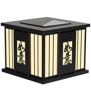 Moderno IP65 luci solari a LED impermeabili da giardino eleganti <span class=keywords><strong>fari</strong></span> a colonna esterna a risparmio energetico con telecomando - Product Image 6