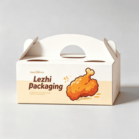 Boîte à emporter pour poulet frit en gros, emballage alimentaire rapide portable en carton