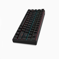 Kompakt 61 Tuşlu RGB Mekanik Klavye, Dinamik Işık Efektleriyle Tüm Sistemler için Evrensel Kablolu Oyun ve Ofis Klavyesi