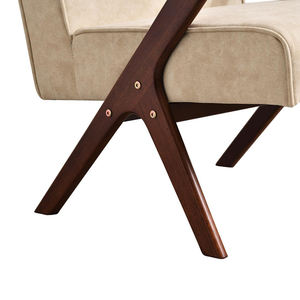 Sillón elegante de madera maciza HANYEE con reposabrazos, asiento de esponja, muebles de ocio para sala de estar - Product Image 5