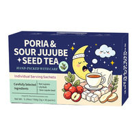 Thé aux graines de jujube et à la Poria, thé de nuit réparateur, soulage le stress et améliore la qualité du sommeil, sachets de thé