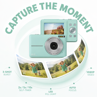 Cámara Digital 1080P FHD Compacta de 44MP con Zoom Digital 16X, Cámara de Vlogging Simple y Portátil para Niños, Estudiantes y Principiantes