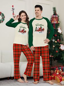 Atacado Inverno Personalizado Natal Pijama Define Mulheres Verde Combinando Natal Pijama Família Pijamas Set - Product Image 3