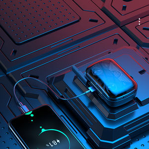 2024 Offres Spéciales M20 TWS BT5.1 écouteur LED crâne lampe de poche casque miroir Surface écouteur avec grande boîte de <span class=keywords><strong>chargeur</strong></span> - Product Image 4