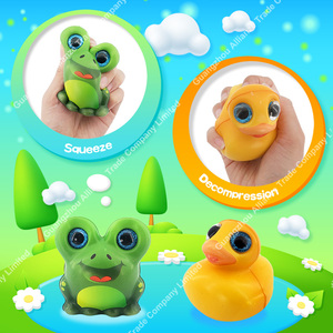 Simpatici giocattoli animalier 6 piccoli giocattoli animali, tra cui gattino Shar-pei cane Husky anatrocling rana Panda fatto in gomma morbida - Product Image 2