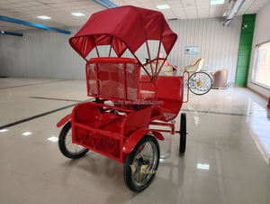 Chariot de chevaux rouge/bleu pour enfants, nouvelle conception, calèche de princesse, chariot de mariage pour marathon - Product Image 2