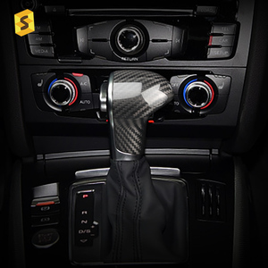 OEM ODM-controlador de mano izquierda de fibra de carbono, perilla de cambio de velocidad Real, cubierta de pegatina embellecedora para <span class=keywords><strong>Audi</strong></span> A4, A5, A6, A7, Q5, <span class=keywords><strong>Q7</strong></span>, S6, S7 - Product Image 3