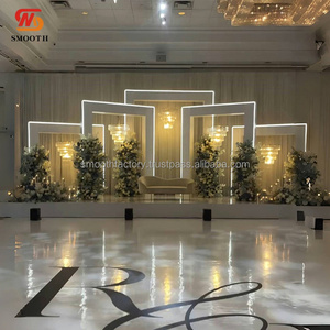 LEDA - Suministros para Bodas en Interiores, Fondo de Escenario Personalizado, Arco de Luz LED Acrílico Cuadrado Grande para Fiestas y Eventos - Product Image 3