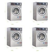Lave-linge commercial Flying Fish, nouveau design, à carte, en libre-service