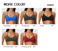 Soutien-gorge de sport transfrontalier à col halter et fines bretelles, séchage rapide, respirant, pour course en extérieur et yoga, en Spandex/Nylon pour femme