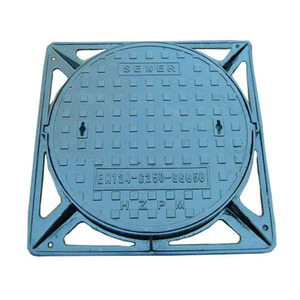 Coperchio per Pozzetto <span class=keywords><strong>in</strong></span> <span class=keywords><strong>Ghisa</strong></span> Sferoidale con Telaio Quadrato e Coperchio Rotondo OEM ODM per Drenaggio Municipale - Product Image 1