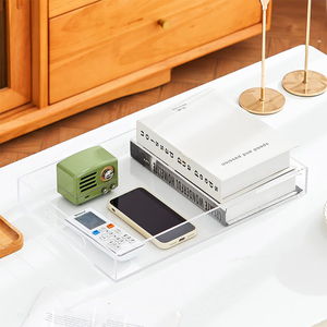Tùy chỉnh Acrylic Khay lưu trữ trong suốt hiển thị giá món tráng miệng và bánh mì khay hiển thị cabinetcustomized logo nhà máy bán buôn - Product Image 3