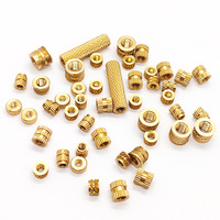 Inserts filetés en laiton d'excellente qualité écrou de fixation verrouillage cuivre personnalisé filetage rond hexagonal écrou d'insertion en laiton moleté