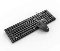 Oferta: Kit combo OAK960 de teclado y ratón ergonómicos, con cable, resistentes al agua, en color negro, con conexión USB, para