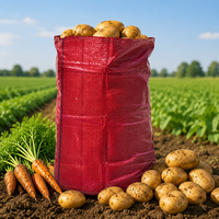 Sacs en polypropylène tissé rouge de 25 kg, 50 kg, 100 kg, qualité alimentaire, pour l'emballage de pommes de terre, oignons, carottes, maïs, grains de café - Sacos Rojo