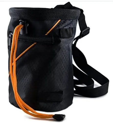 Hook Design Portable Lightweight Waterproof Quick Clip Belt Rock Climbing Chalk Bag For Outdoor