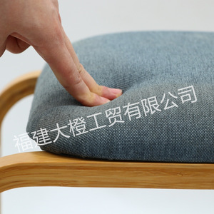 Bamboo Wood Nordic Shoe Bench With <b>Cushion</b> <b>Storage</b> For Patio Modern Minimalist Design - Product Image 2