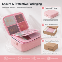 Boîte de rangement ignifuge pour documents, organiseur de fichiers portable avec pochettes en filet à anneaux, poignée et fermeture éclair