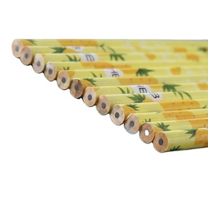 12 pz/lotto cartone animato frutta fresca HB testa di gomma matite in legno con gomma penne di pittura per bambini - Product Image 1